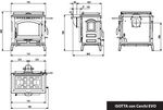 Lade das Bild in den Galerie-Viewer, Isotta Con Cerchi Evo Holzofen mit Kochplatte 11,9 kW
