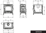 Lade das Bild in den Galerie-Viewer, Robuster Gusseisen Holzofen Isotta Evo 11,9 kW für große Räume
