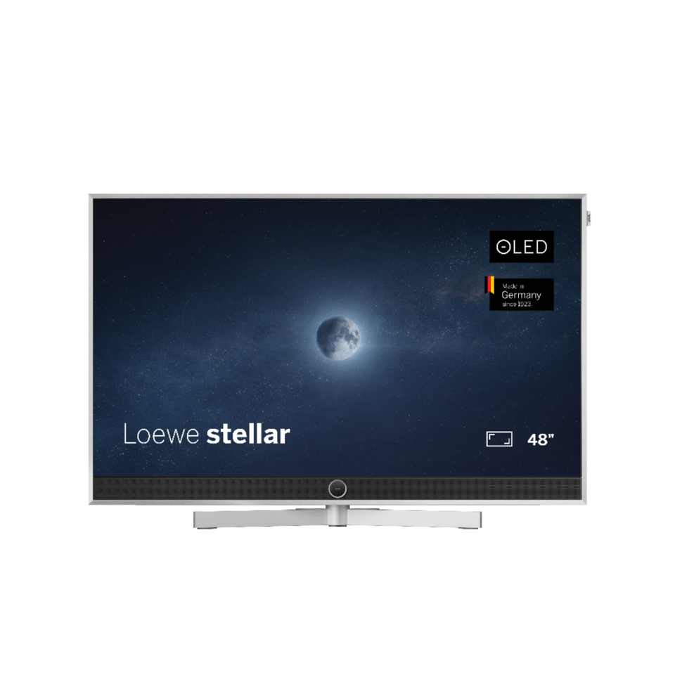 Loewe stellar 48 DR+ Beton OLED TV: Exklusiver 4K Smart-TV, deutsche Handwerkskunst