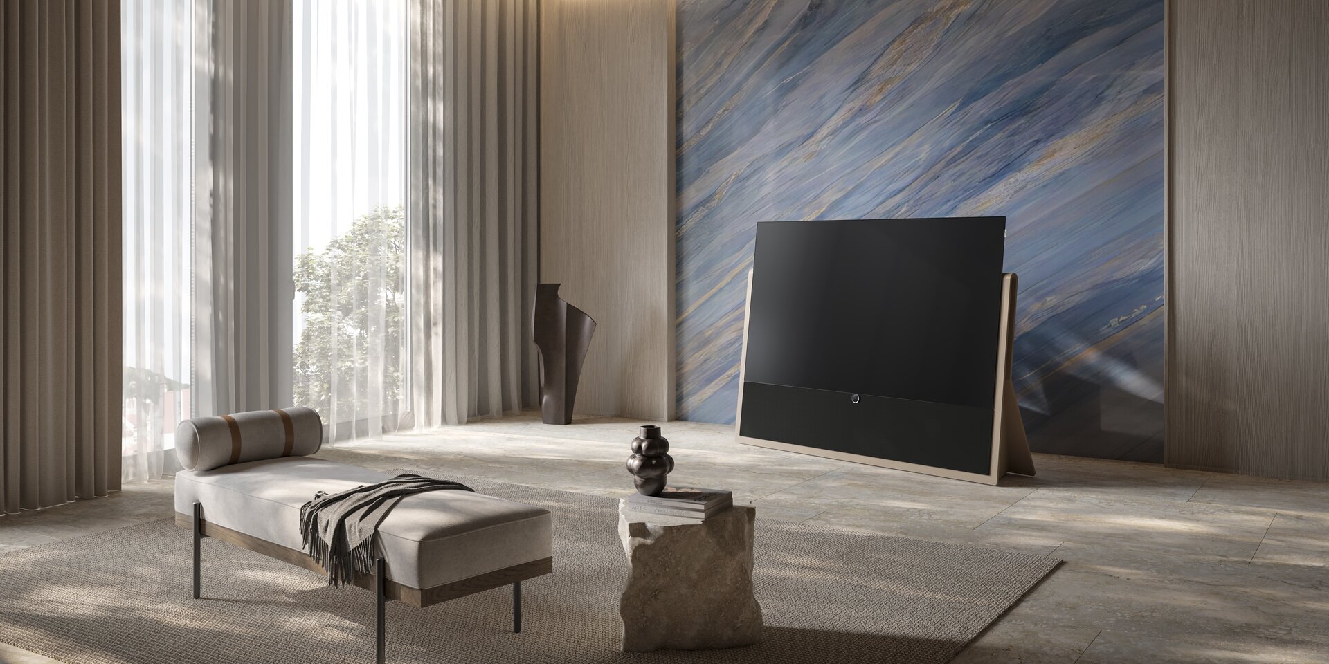 Loewe Iconic Inspire 65 Bronze Smart TV: Brillantes 4K OLED, Dolby Atmos Sound, Stein-Design
