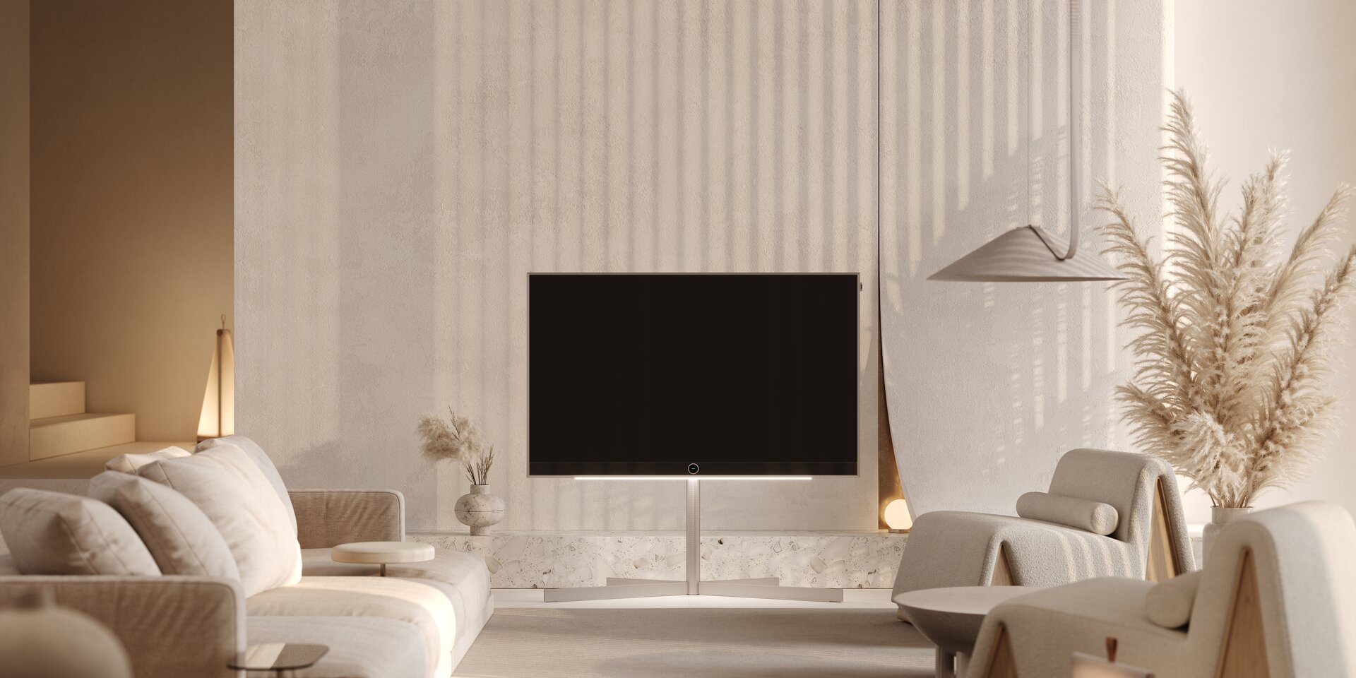 Loewe stellar 48 DR+ Beton OLED TV: Exklusiver 4K Smart-TV, deutsche Handwerkskunst