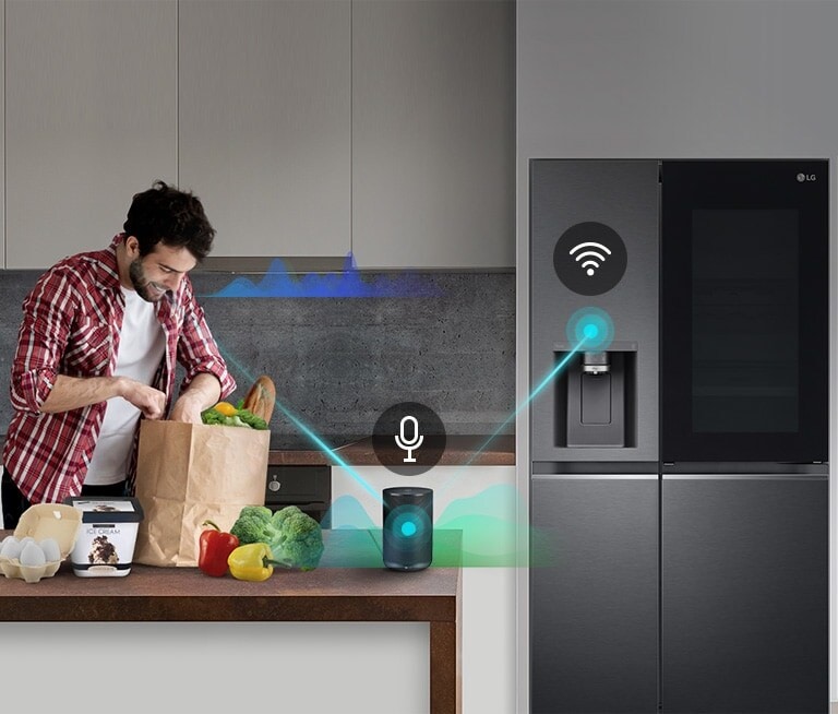 LG Multi-Door InstaView® Kühlschrank 638L, Eis-, Wasser- & Crushed-Ice-Spender