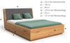 Designer Massivholz Eichenbett Cassian mit Integriertem Stauraum – Modern & Elegant