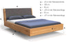 Elegantes Designer Massivholz-Bett Cassian aus Eiche mit Schwebefunktion