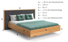 Elegantes Massivholz-Bett Valent: Schwebendes Design, Eiche, Luxus für Ihr Schlafzimmer
