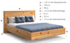 Elegantes Massivholz Eichenbett Celestia – Schwebendes Design für Luxus Schlafzimmer