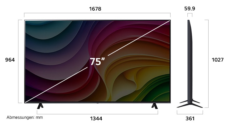 LG 75 Zoll NanoCell 4K AI Smart TV NANO82 – Brillante Farben, Immersiver Sound, Smartes Entertainment