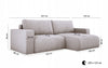 Modernes L-Form Cord Ecksofa Carl mit Schlaffunktion und integriertem Bettkasten