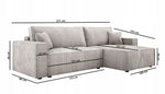 Lade das Bild in den Galerie-Viewer, Luxuriöses Velanova Cord Ecksofa mit Schlaffunktion und praktischem Stauraum
