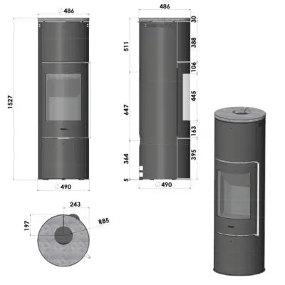 Effizienter Holzofen für Häuser: Stilvolles Design, hohe Heizleistung
