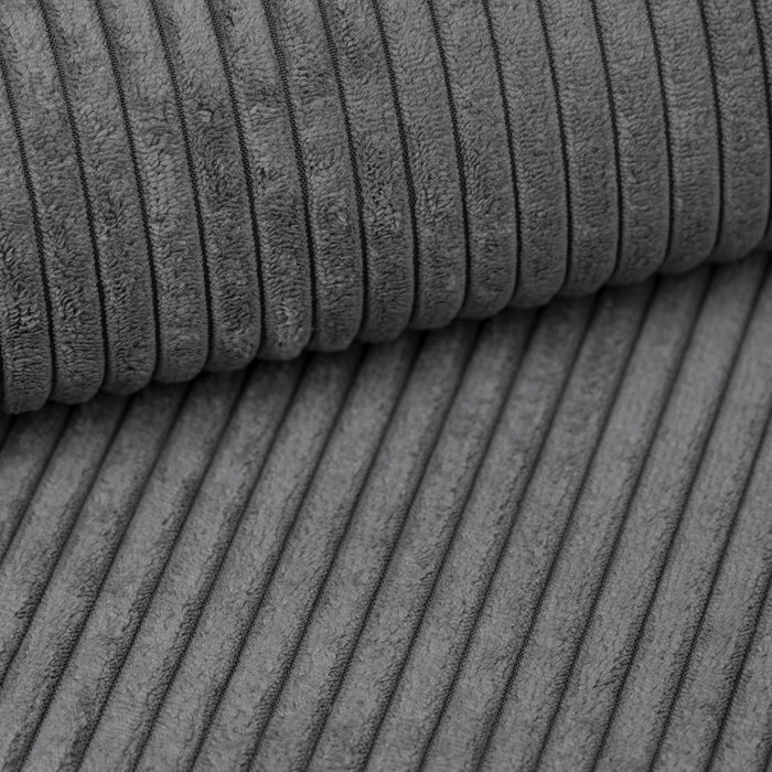 Luxus Yuma Ecksofa mit Cordbezug: Modulares Design, integrierter Hocker