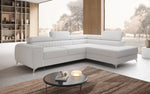 Lade das Bild in den Galerie-Viewer, Luxuriöses L-förmiges Bouclé-Designsofa Aurea mit Schlaffunktion und Klappmechanismus
