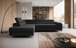 Lade das Bild in den Galerie-Viewer, Luxuriöses L-förmiges Bouclé-Designsofa Aurea mit Schlaffunktion und Klappmechanismus
