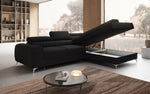Lade das Bild in den Galerie-Viewer, Luxuriöses L-förmiges Bouclé-Designsofa Aurea mit Schlaffunktion und Klappmechanismus
