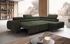 Luxuriöses L-förmiges Bouclé-Designsofa Aurea mit Schlaffunktion und Klappmechanismus