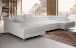 Lade das Bild in den Galerie-Viewer, Luxuriöses U-förmiges Bouclé Designersofa Aurea mit vielseitiger Schlaf- &amp; Klappfunktion
