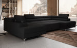 Lade das Bild in den Galerie-Viewer, Luxuriöses U-förmiges Bouclé Designersofa Aurea mit vielseitiger Schlaf- &amp; Klappfunktion
