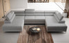Luxuriöses U-förmiges Bouclé Designersofa Aurea mit vielseitiger Schlaf- & Klappfunktion