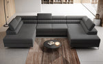Lade das Bild in den Galerie-Viewer, Luxuriöses U-förmiges Bouclé Designersofa Aurea mit vielseitiger Schlaf- &amp; Klappfunktion
