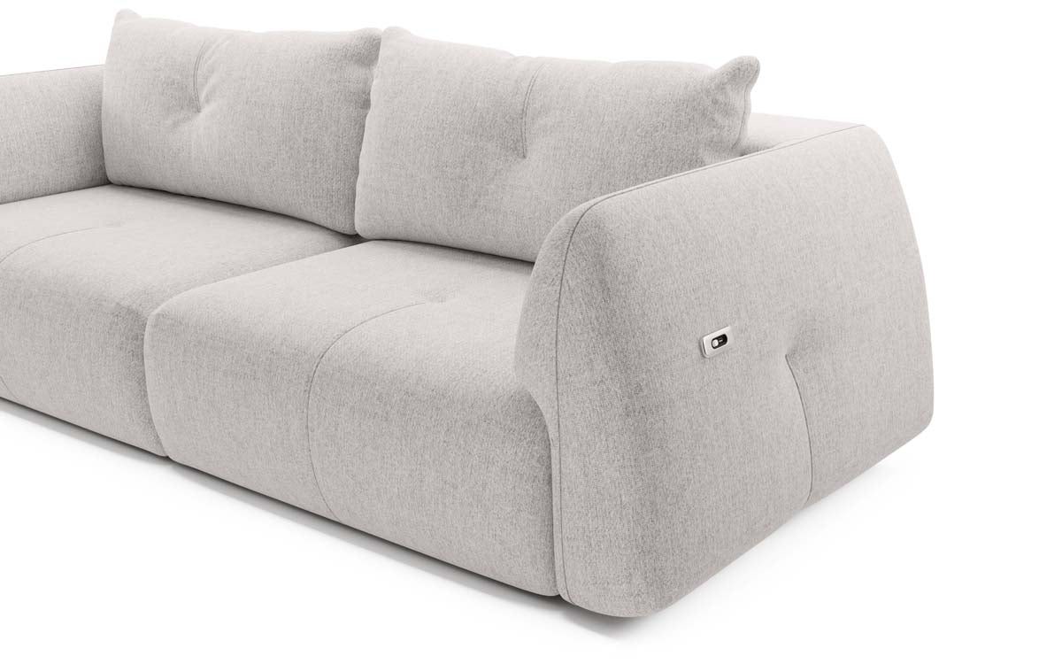 Luxuriöses Camira Designer Sofa: Elektrische Schlaffunktion, Komfort & Stil für Ihr Zuhause