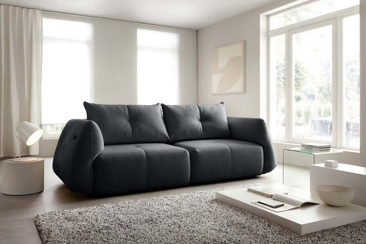 Luxuriöses Camira Designer Sofa: Elektrische Schlaffunktion, Komfort & Stil für Ihr Zuhause