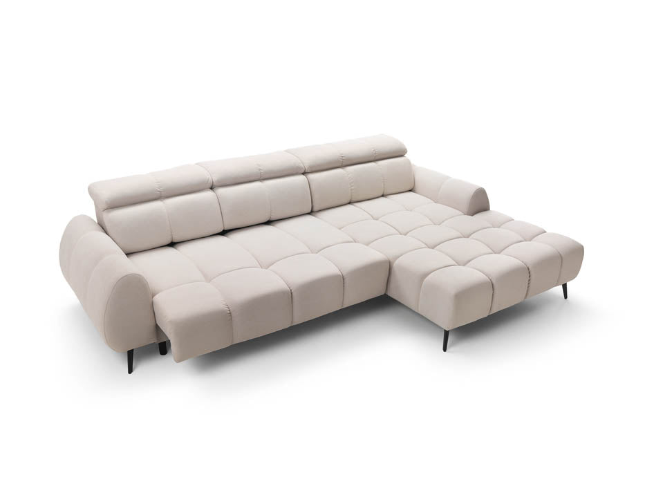 Luxuriöses Ecksofa Piano mit Elektrischer Schlaffunktion und Samtbezug