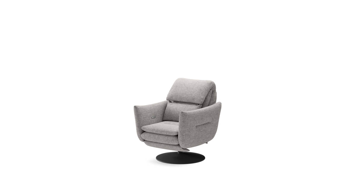 Roy Luxus Designer Relaxsessel mit elektrischer Verstellung und Stoffbezug für Komfort
