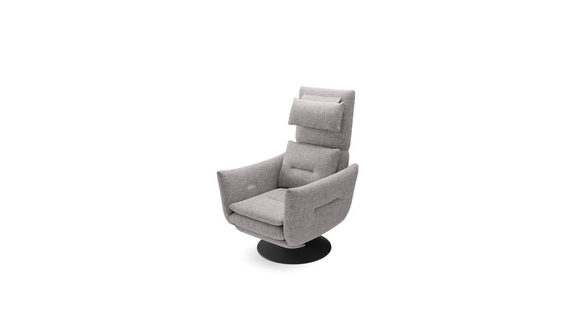 Roy Luxus Designer Relaxsessel mit elektrischer Verstellung und Stoffbezug für Komfort