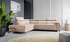 Stille Designer Ecksofa mit Schlaf- und Klappfunktion – Modernes Luxus-Wohnzimmer-Sofa
