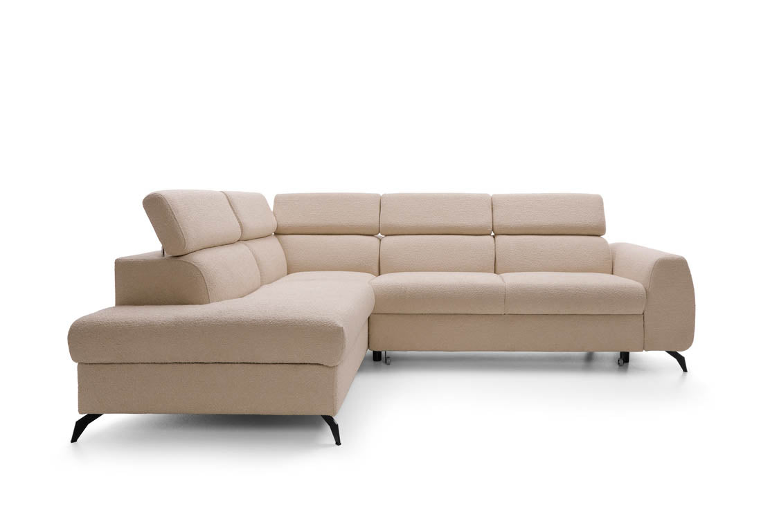 Stille Designer Ecksofa mit Schlaf- und Klappfunktion – Modernes Luxus-Wohnzimmer-Sofa