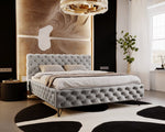 Lade das Bild in den Galerie-Viewer, Luxuriöses Designer Polsterbett Sienna Samt – Modernes Komfortbett für Ihr Schlafzimmer
