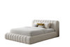 Luxuriöses Selene Bouclé Polsterbett mit Stauraum – Modernes, Elegantes Designer-Bett