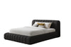 Luxuriöses Selene Bouclé Polsterbett mit Stauraum – Modernes, Elegantes Designer-Bett