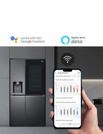 Lade das Bild in den Galerie-Viewer, LG InstaView Side-by-Side Kühlschrank, 635L Kapazität, Eis- und Wasserspender, Smart
