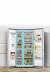 LG InstaView Side-by-Side Kühlschrank, 635L Kapazität, Eis- und Wasserspender, Smart