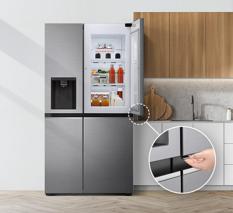 LG GSJV71MCLE Side-by-Side Kühlschrank: Door-in-Door, Eisspender, effizient, 635L Kapazität