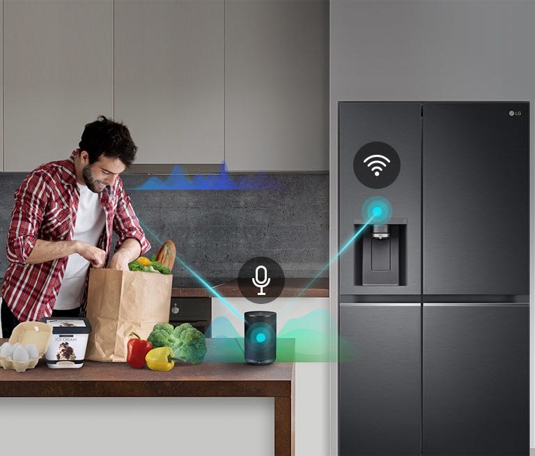 LG GSLV71PZTE Side-by-Side Kühlschrank: 635L, Eis-, Wasser-, No Frost Technologie