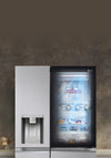 LG InstaView Side-by-Side Kühlschrank, 635L Kapazität, Eis- und Wasserspender, Smart