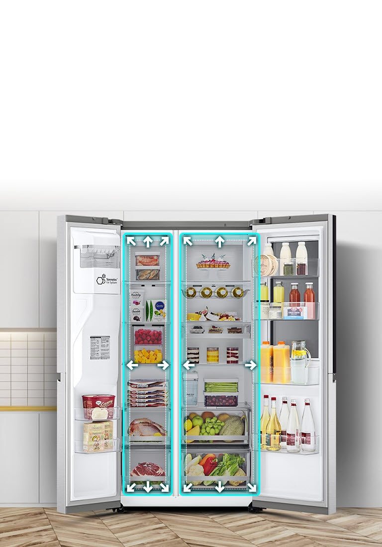 LG InstaView Side-by-Side Kühlschrank mit Door-in-Door, Eis- und Wasserspender, 635L