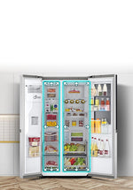 Lade das Bild in den Galerie-Viewer, LG InstaView Side-by-Side Kühlschrank mit Door-in-Door, Eis- und Wasserspender, 635L
