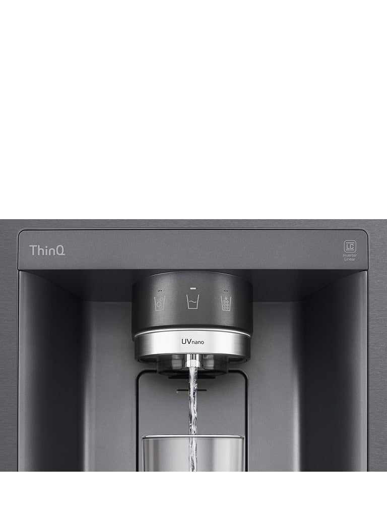 LG InstaView Side-by-Side Kühlschrank, 635L Kapazität, Eis- und Wasserspender, Smart