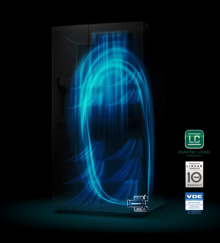LG GSLE91EVAC Side-by-Side Kühlschrank 628L mit Eis- & Wasserspender