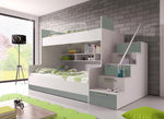 Lade das Bild in den Galerie-Viewer, Heaven Kinderhochbett: Robustes Etagenbett mit Leiter &amp; Stauraum, Viele Farben
