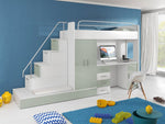 Lade das Bild in den Galerie-Viewer, Abenteuerliches Kinderhochbett mit Rutsche – Robustes Massivholz Spielparadies
