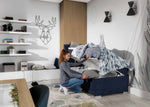 Lade das Bild in den Galerie-Viewer, Luxuriöses Boxspringbett Relio mit Stauraum, 90x200 cm, Komfort Matratze, modernes Design
