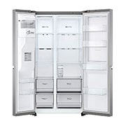 LG Side-by-Side Kühlschrank, Silber, Door-in-Door, 635L, Eis- & Wasserspender