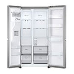 Lade das Bild in den Galerie-Viewer, LG Side-by-Side Kühlschrank, Silber, Door-in-Door, 635L, Eis- &amp; Wasserspender
