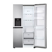LG Side-by-Side Kühlschrank, Silber, Door-in-Door, 635L, Eis- & Wasserspender