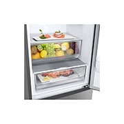 LG Kühl-Gefrierkombination 384L, Inverter Linear Kompressor, A-Klasse, Platinum Silber