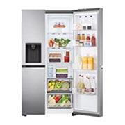 LG GSLV71PZTE Side-by-Side Kühlschrank: 635L, Eis-, Wasser-, No Frost Technologie